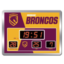 NRL Brisbane Broncos LED Scoreboard Clock