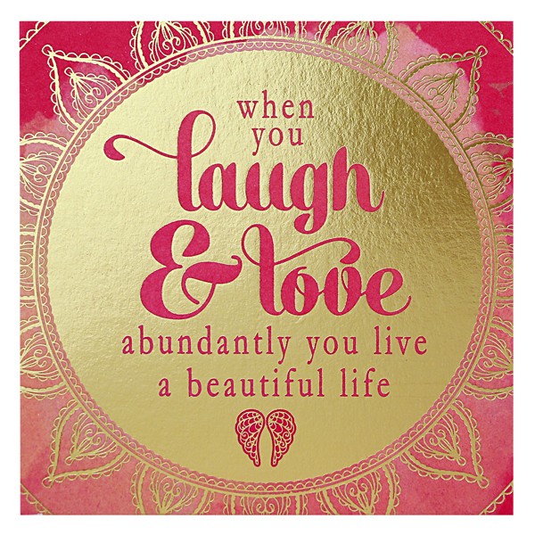 MINI NOTE CARD- LAUGH AND LOVE