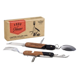 [GEN159AU] Camping Cutlery Tool Acacia Wood & Stainless Finish - Gentlemen’s Hardware
