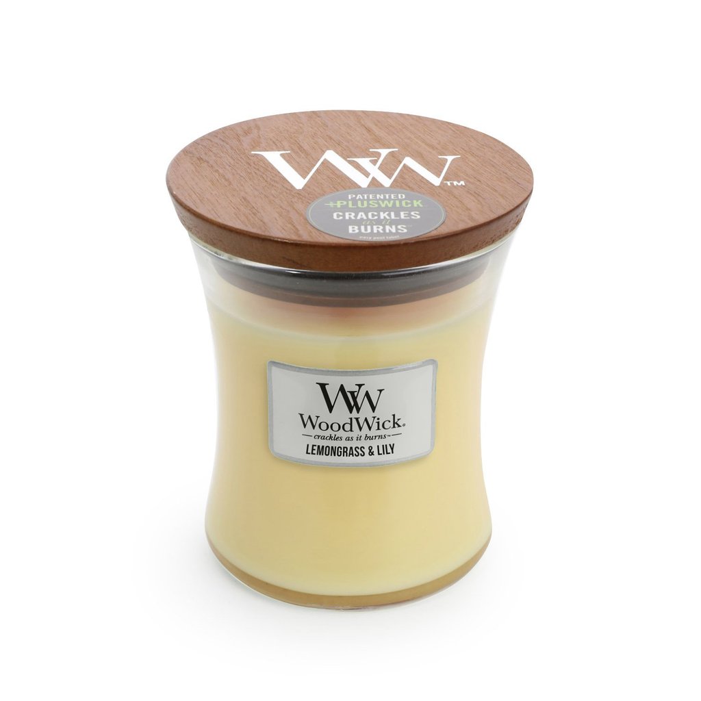 [WW92065] Lemongrass & Lily Medium - WoodWick Candle