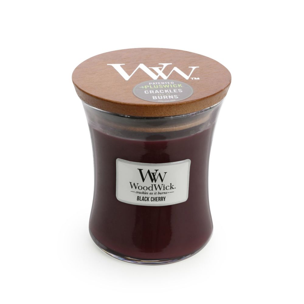 [WW92100E] Black Cherry Medium - WoodWick Candle