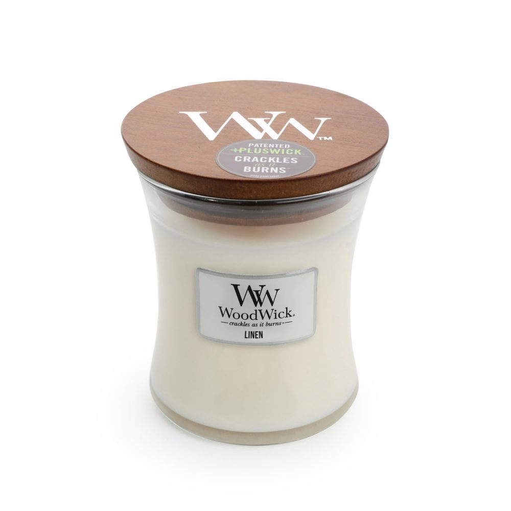 [WW92135] Linen Medium - WoodWick Candle