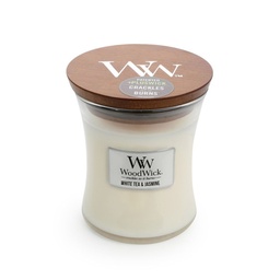 [WW92062] White Tea & Jasmine Medium - WoodWick Candle