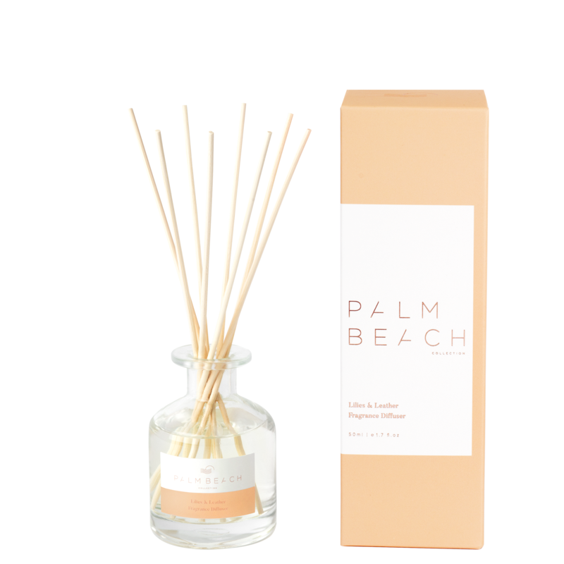 [MINIDIFFLL] Mini Reed Diffuser - Lilies &amp; Leather - Palm Beach Collection